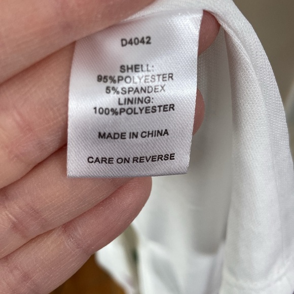 Alexia Admor "janine" Crew neck body-con white floral mid length Dress cut out L - Picture 7 of 8